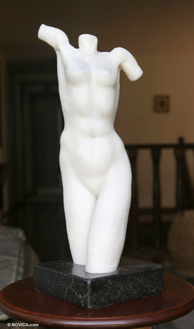 Marble resin sculpture, 'Nude' - Marble resin sculpture