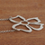 Sterling silver flower necklace, 'Bow of Victory' - Sterling silver flower necklace