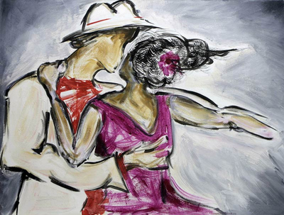 Samba-Tanzsaal - Acryl-expressionistische Malerei