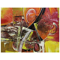 'orquesta' (2007) - pintura abstracta original de técnica mixta