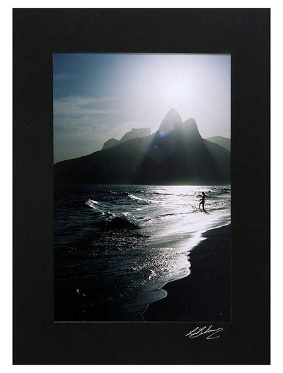 'Ipanema Sparkle' - Ipanema Beach Signed Black and White Photograph