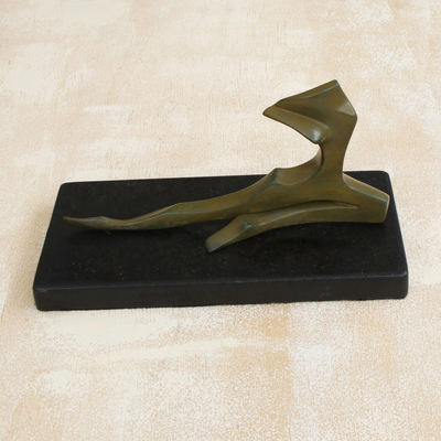 Bronze sculpture, 'Bright Ballerina' - Bronze sculpture