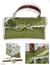 Linen handbag, 'Adorable Green' - Linen handbag