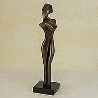 Escultura de bronce, 'La elegancia de una mujer' - Escultura de bronce