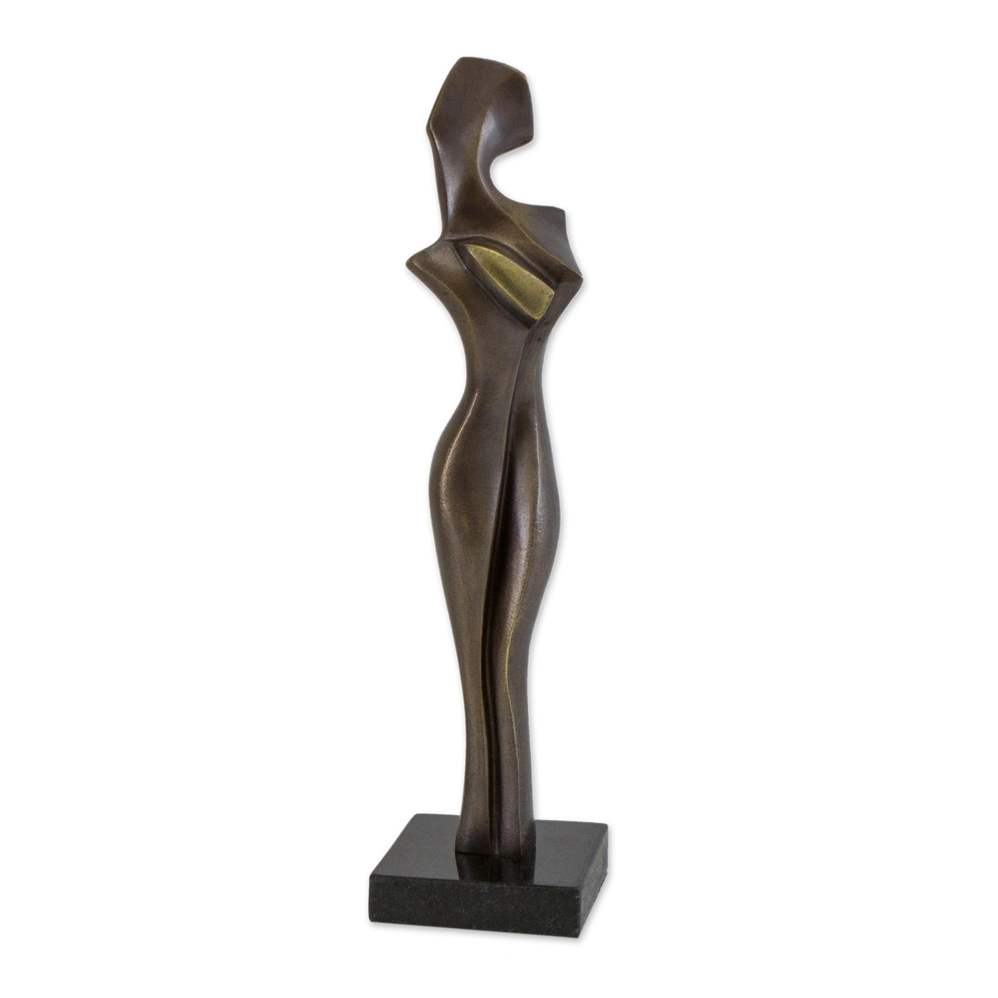 Bronze sculpture - A Woman's Elegance | NOVICA