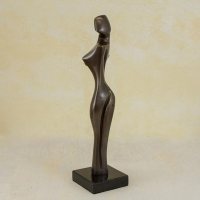 Bronze sculpture, 'A Woman's Elegance' - Bronze sculpture