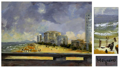 'Breakwater' (2008) - Brazilian Landscape Impressionist Painting