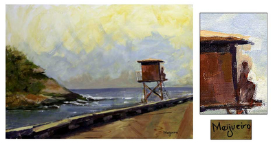 'Breakwater Pier' (2008) - Landscape Painting