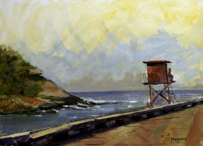 'Breakwater Pier' (2008) - Landscape Painting