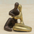 Bronze sculptures, 'In Love' (pair) - Modern Bronze Sculpture from Brazil (Pair) (image 2c) thumbail