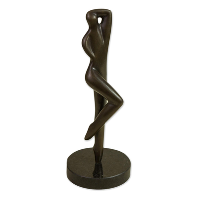 Bronze sculpture, 'Sunbather III' - Bronze sculpture