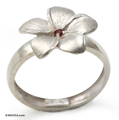 anillo flor rodolita - anillo flor rodolita