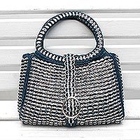 Soda-Pop-Top-Handtasche, „Blue Power“ – Soda-Pop-Top-Handtasche