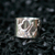 Sterling silver and diamond band ring, 'Winged Freedom' - Sterling Silver and Diamond Band Ring