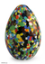 Handblown art glass paperweight, 'Confetti Egg' - Murano Inspired handblown paperweight (image 2a) thumbail