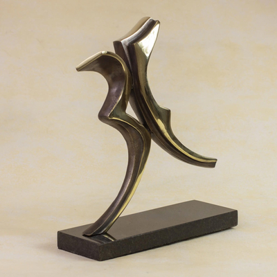 Bronze sculpture, 'The Leap' - Bronze sculpture