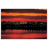 'Brasilia' (medium) - Color photograph of Brasilia at Sunset