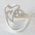 Sterling silver heart ring, 'We Two' - Sterling Silver Heart Ring (image 2b) thumbail