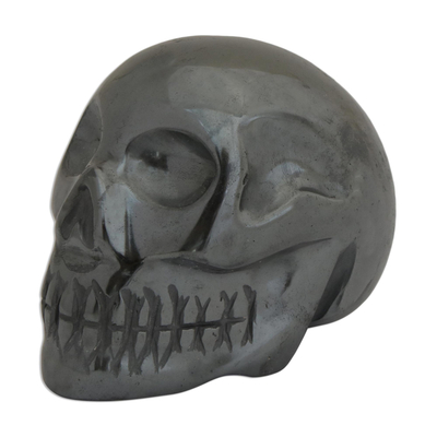 Hematite statuette, 'Gray Skull' - Hematite statuette