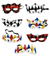 Leather masks, 'Pierrot' (set of 7) - Brazilian Carnaval Leather Masks (Set of 7) (image 2a) thumbail