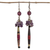 Amethyst dangle earrings, 'Araras Hope' - Recycled Paper and Amethyst Dangle Earrings (image 2d) thumbail