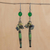 Serpentine cluster earrings, 'Araras Hope' - Serpentine and Recycled Paper Dangle Earrings (image 2) thumbail