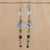 Quartz cluster earrings, 'Araras Hope' - Handmade Recycled Paper and Quartz Earrings (image 2) thumbail