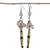 Quartz cluster earrings, 'Araras Hope' - Handmade Recycled Paper and Quartz Earrings thumbail