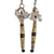 Quartz cluster earrings, 'Araras Hope' - Handmade Recycled Paper and Quartz Earrings (image 2b) thumbail