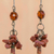 Sunstone cluster earrings, 'Novel' - Brazil Recycled Paper and Sunstone Earrings (image 2b) thumbail