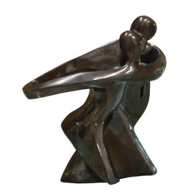 Bronze sculpture, 'Dance With Me' - Romantic Bronze Sculpture