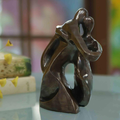 Bronze sculpture, 'Dance With Me' - Romantic Bronze Sculpture