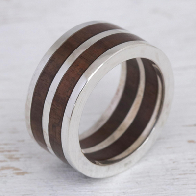 Sterling silver ring, 'The Race' - Sterling silver ring
