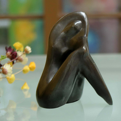 Bronze sculpture, 'Sensual Woman I' - Abstract Brazil Fine Modern Art Sculpture