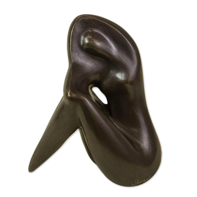 Bronzeskulptur „Sinnliche Frau I“ – abstrakte brasilianische Kunstskulptur der feinen modernen Kunst
