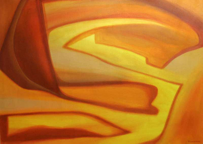 'Solar Brightness' - abstraktes Gemälde