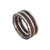 Men's sterling silver band ring, 'Forest Vines' - Men's Sterling Silver and Wood Band Ring (image 2d) thumbail