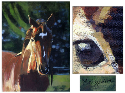 'Pferd'. - Brasilianische realistische Malerei