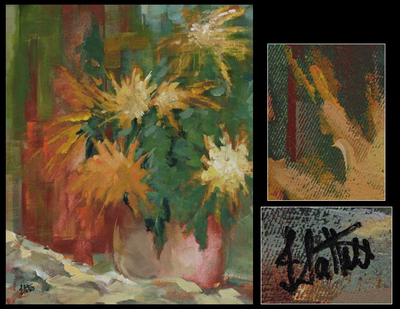 'Blumenvase' - Expressionistische Stilllebenmalerei
