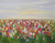 'Cheerful Field of Sweet Peas' - Landscape Painting