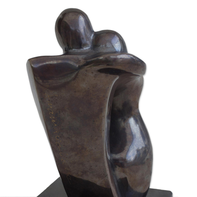 Bronze sculpture, 'Intense Love' (2011) - Fair Trade Abstract Bronze Sculpture