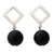 Onyx chandelier earrings, 'Sao Paulo Night' - Unique Modern Sterling Silver and Onyx Earrings