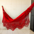 Cotton hammock, 'Recife Red' (double) - Handcrafted Cotton Solid Fabric Hammock (Double) thumbail