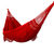 Cotton hammock, 'Recife Red' (double) - Handcrafted Cotton Solid Fabric Hammock (Double) (image 2d) thumbail
