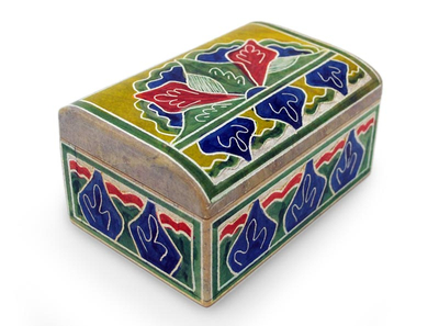 Soapstone jewelry box, 'Rio Carnival' - Soapstone jewelry box