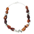Agate beaded necklace, 'Volcano' - Agate beaded necklace