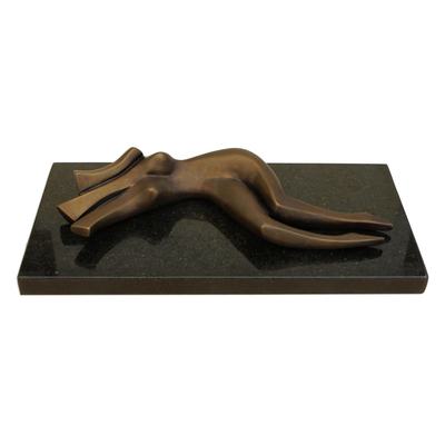 Bronze sculpture, 'Rest' - Bronze sculpture