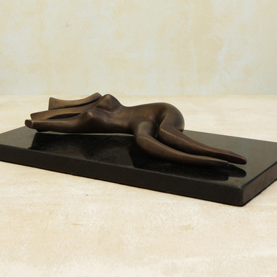 Bronze sculpture, 'Rest' - Bronze sculpture