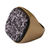 Brazilian drusy agate cocktail ring, 'Violet Majesty' - Gold Plated Drusy Cocktail Ring (image 2a) thumbail