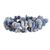 Pulseras de cuentas de cuarzo azul, (par) - Pulseras de cuarzo elástico de bisutería artesanal (par)